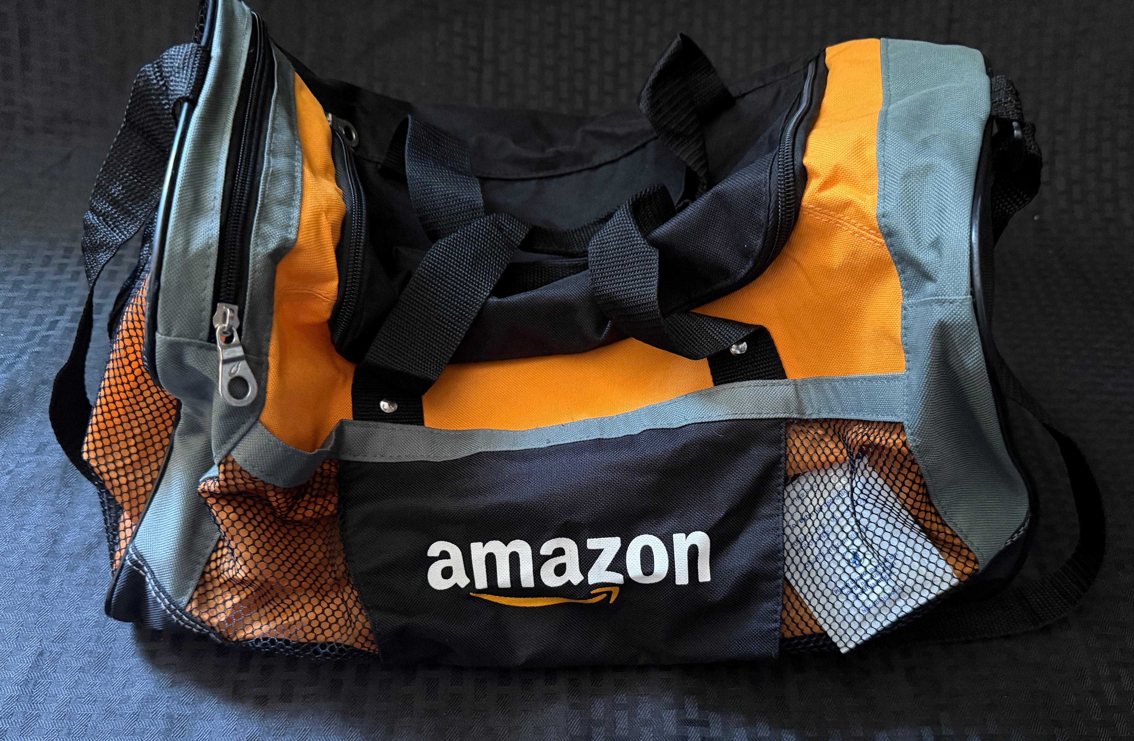 Orange/Black Smile Duffel Bag