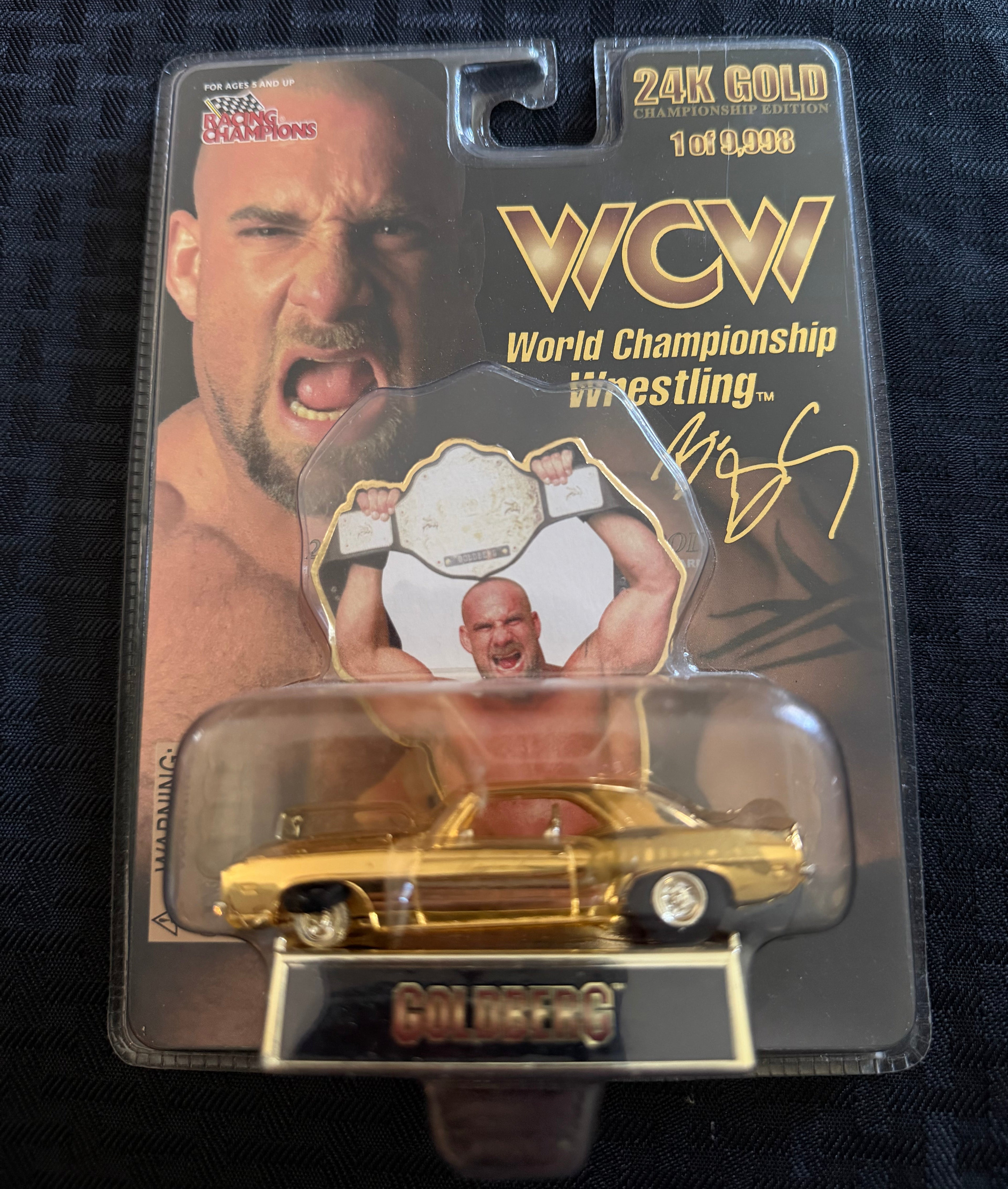 1 of 9,998 WCW Goldberg 24k Gold Car