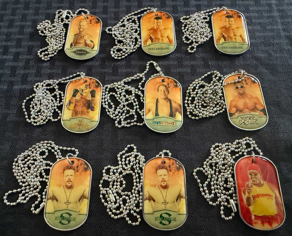 WWE Dog Tag Relic Lot