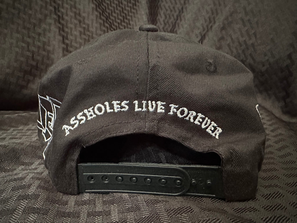 Assholes Live Forever Black Graffiti Hat