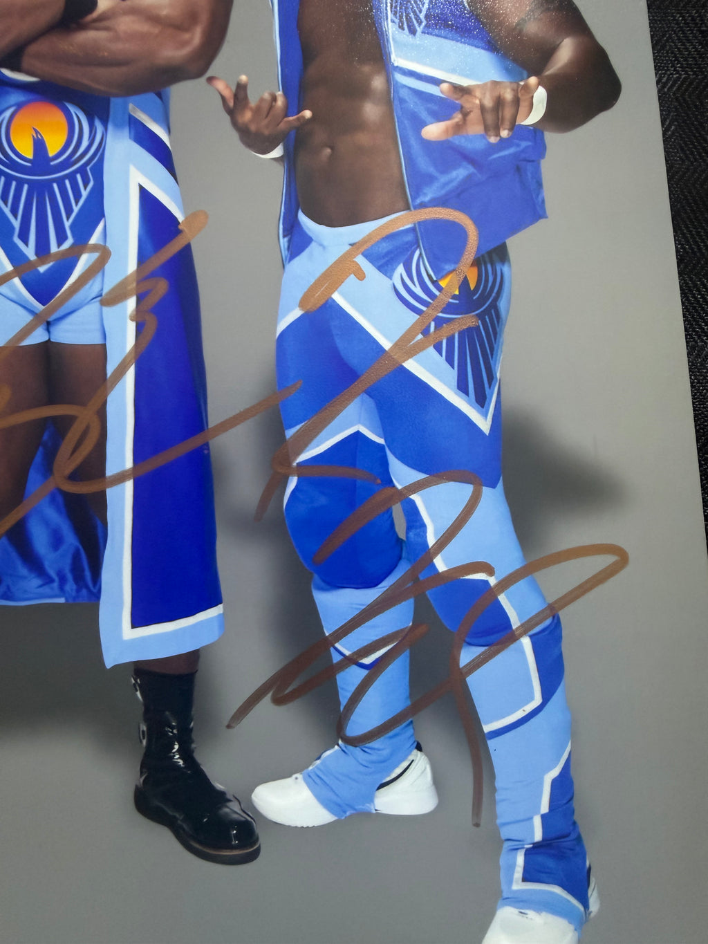 The New Day (Xavier Woods, Big E, Kofi Kingston) signed 8x10