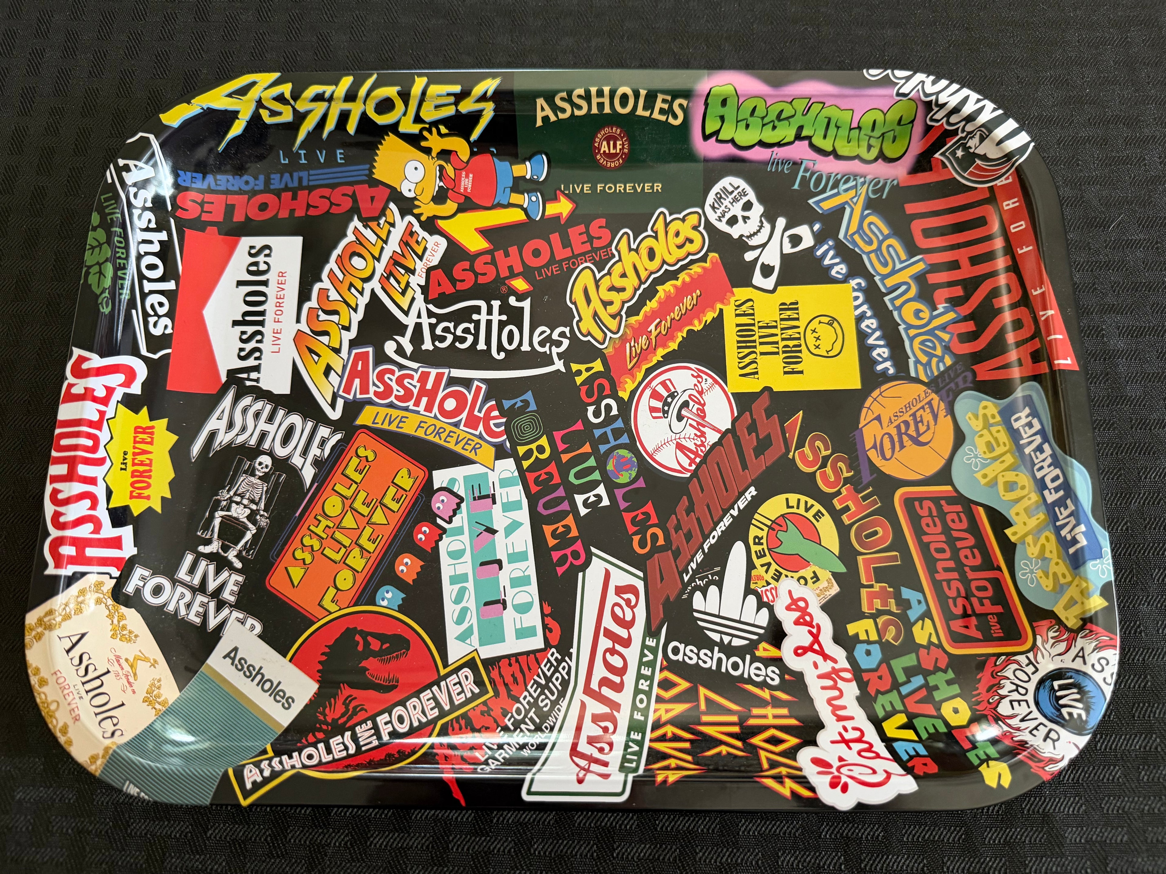 Assholes Live Forever Utility Tray