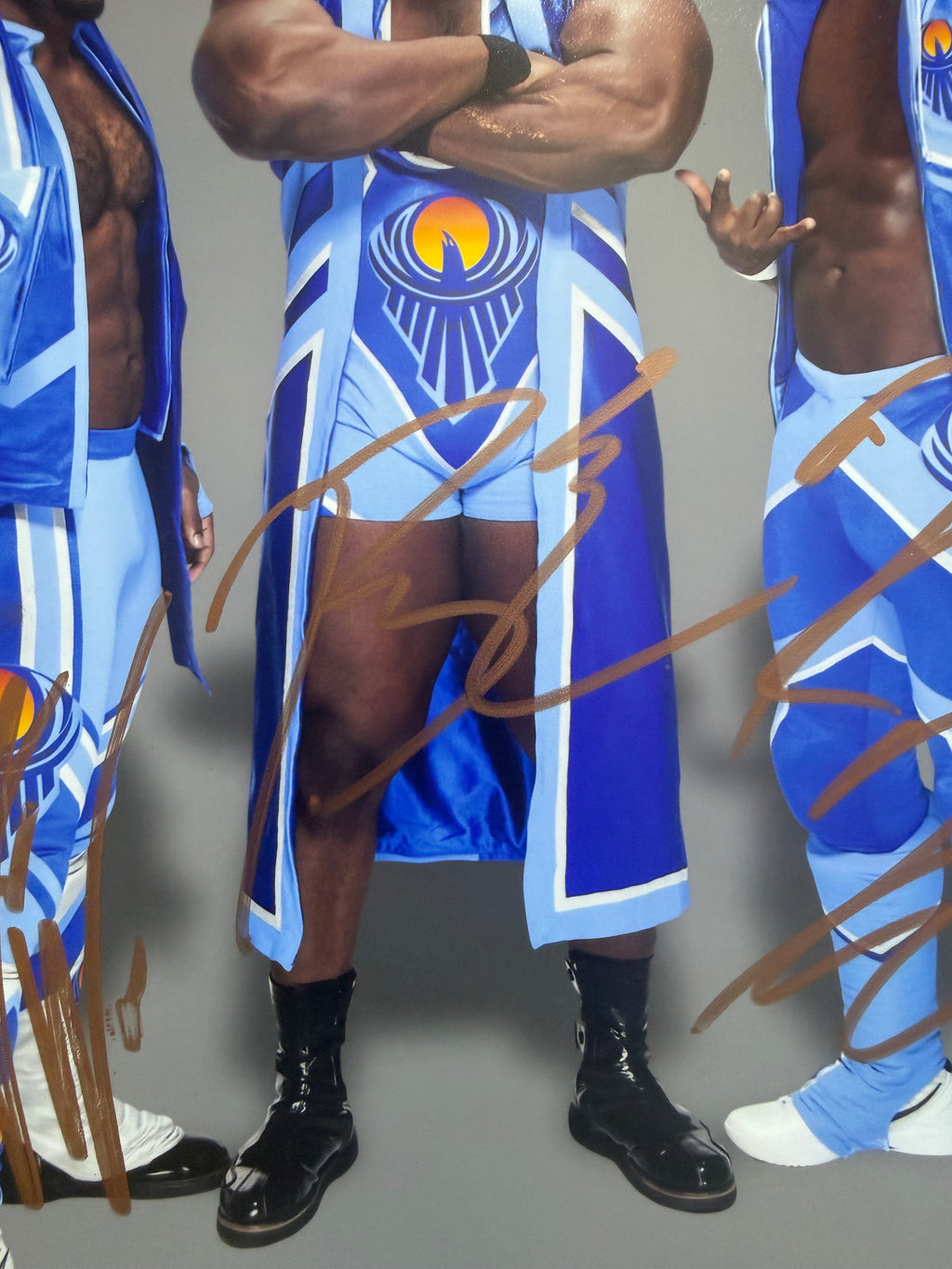 The New Day (Xavier Woods, Big E, Kofi Kingston) signed 8x10