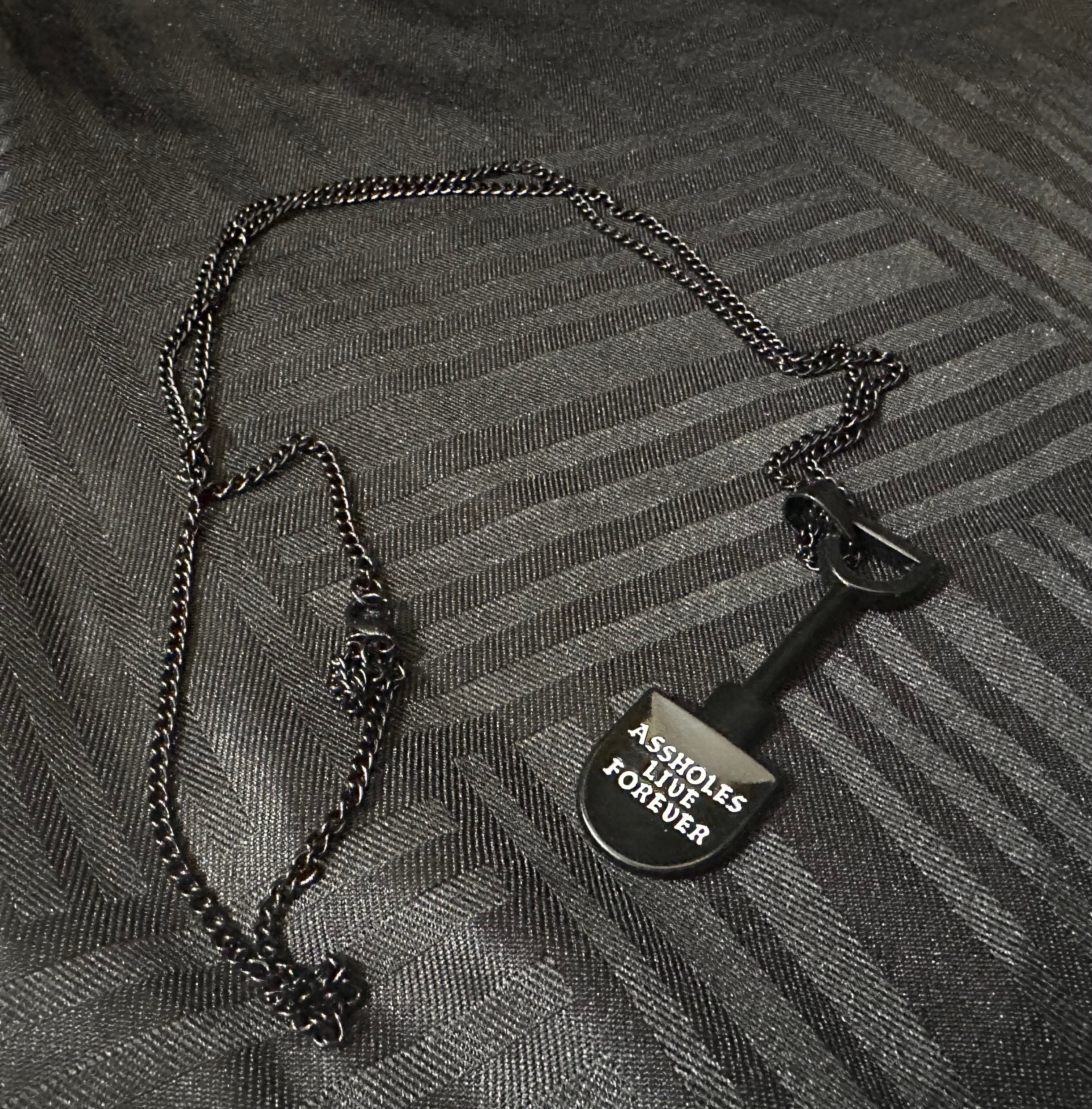 Assholes Live Forever Shovel Necklace