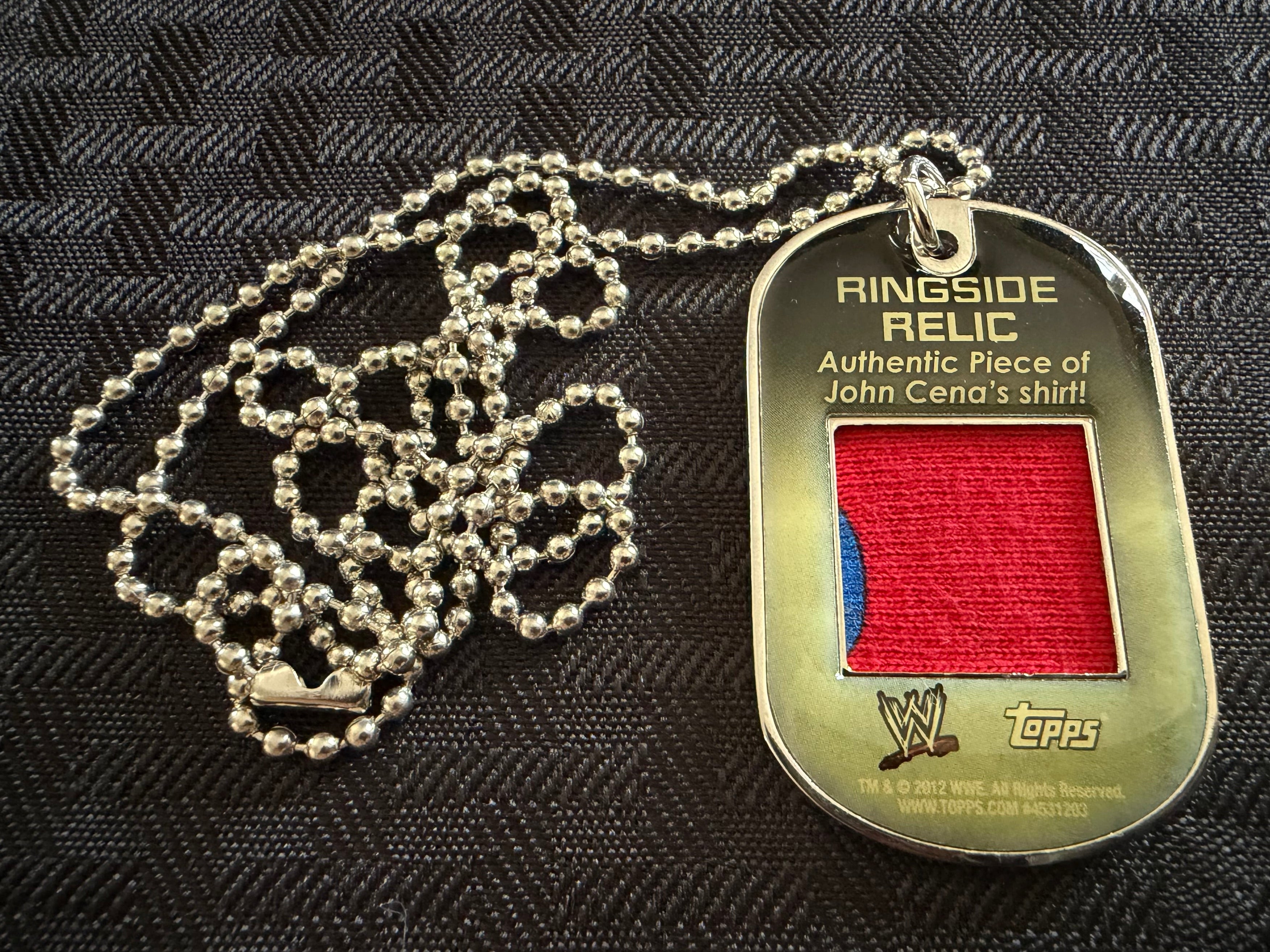 John Cena WWE Dog Tag Relic