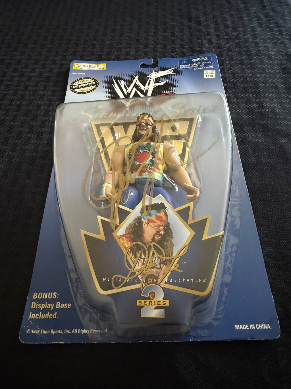 Mick Foley Signed Dude Love Wrestling Figure