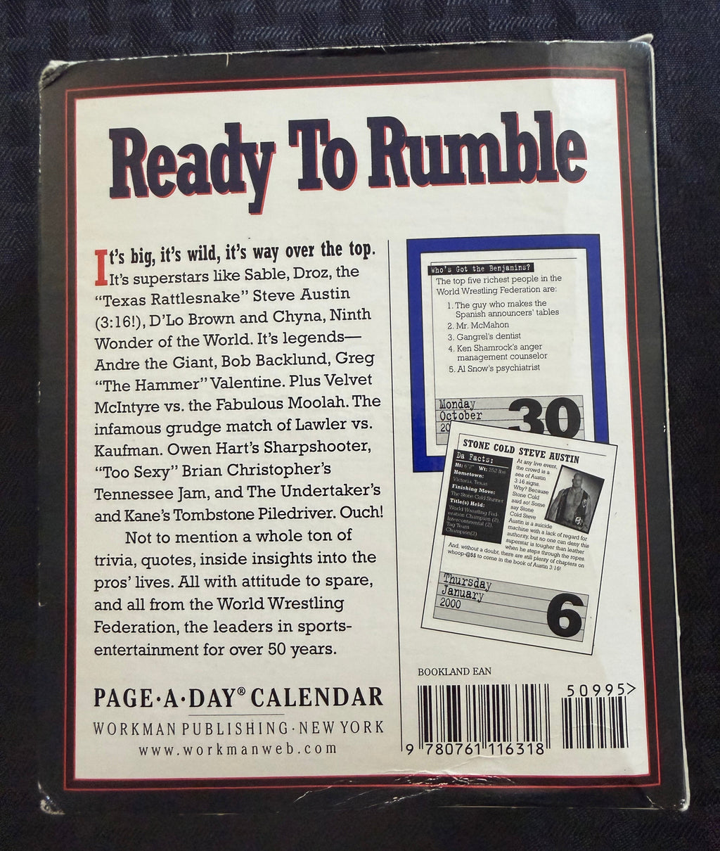 WWF 2000 Wrestling Daily Calendar
