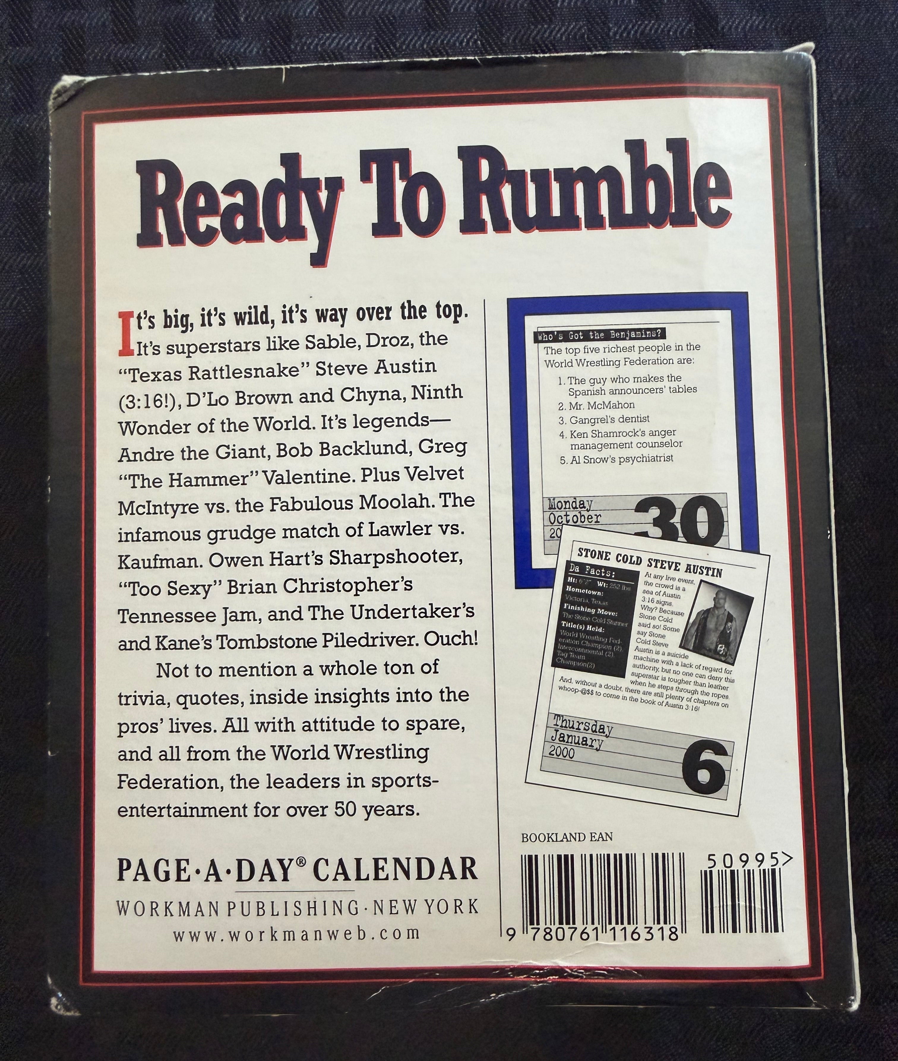 WWF 2000 Wrestling Daily Calendar
