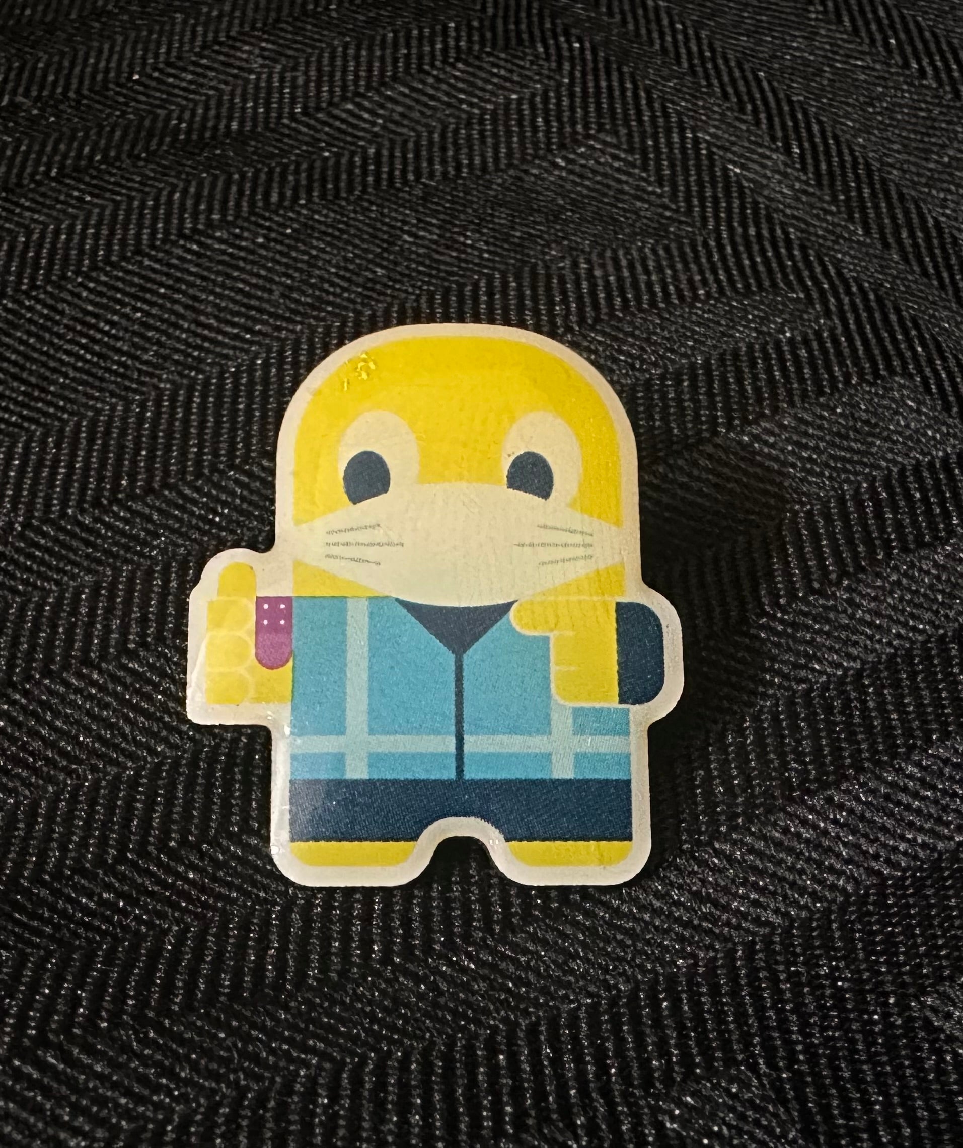 Masked Up Peccy Enamel Pin