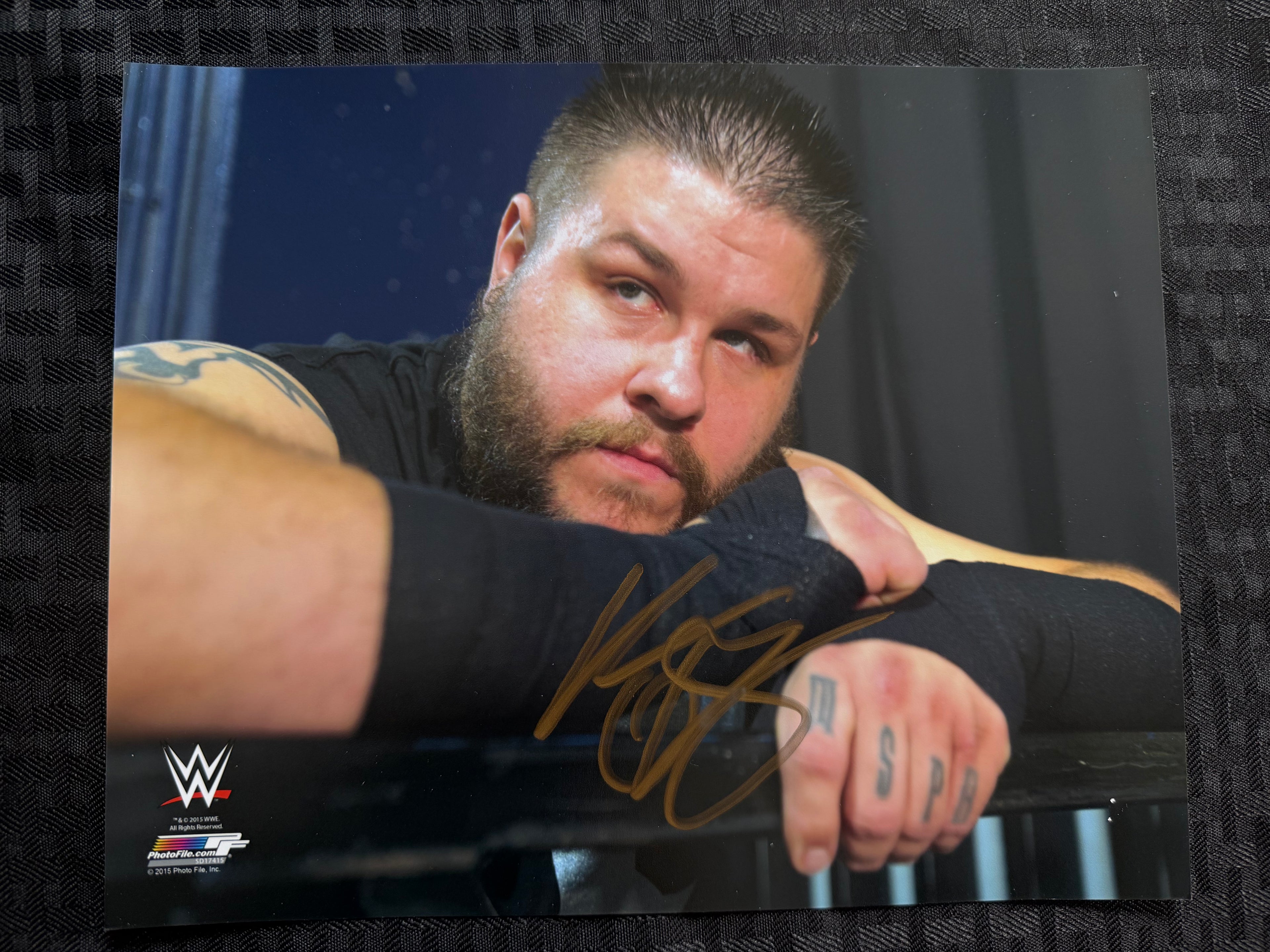Kevin Owens signed 8x10 (Damaged)