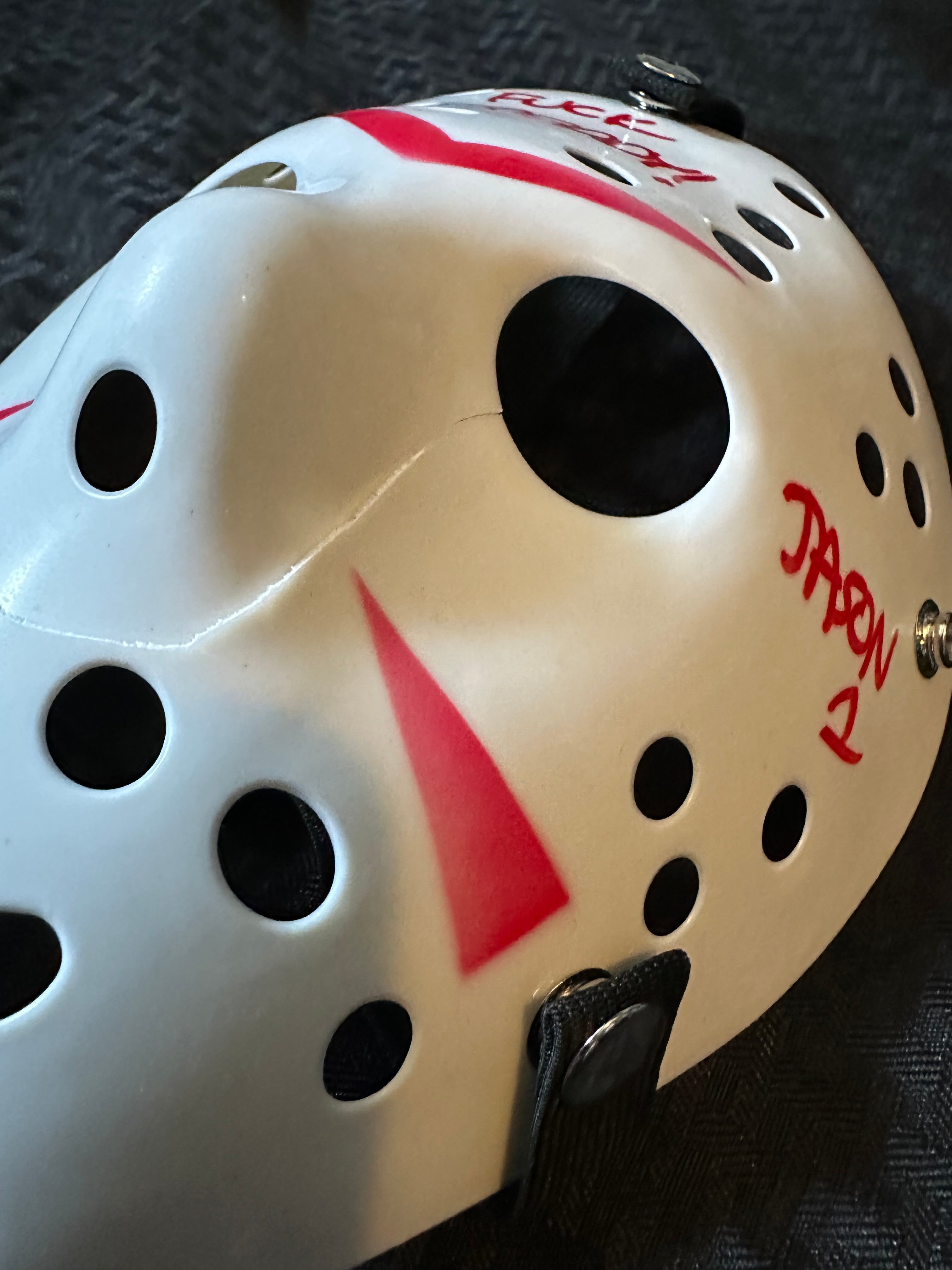 Ari Lehman Signed Jason Mask (damaged)