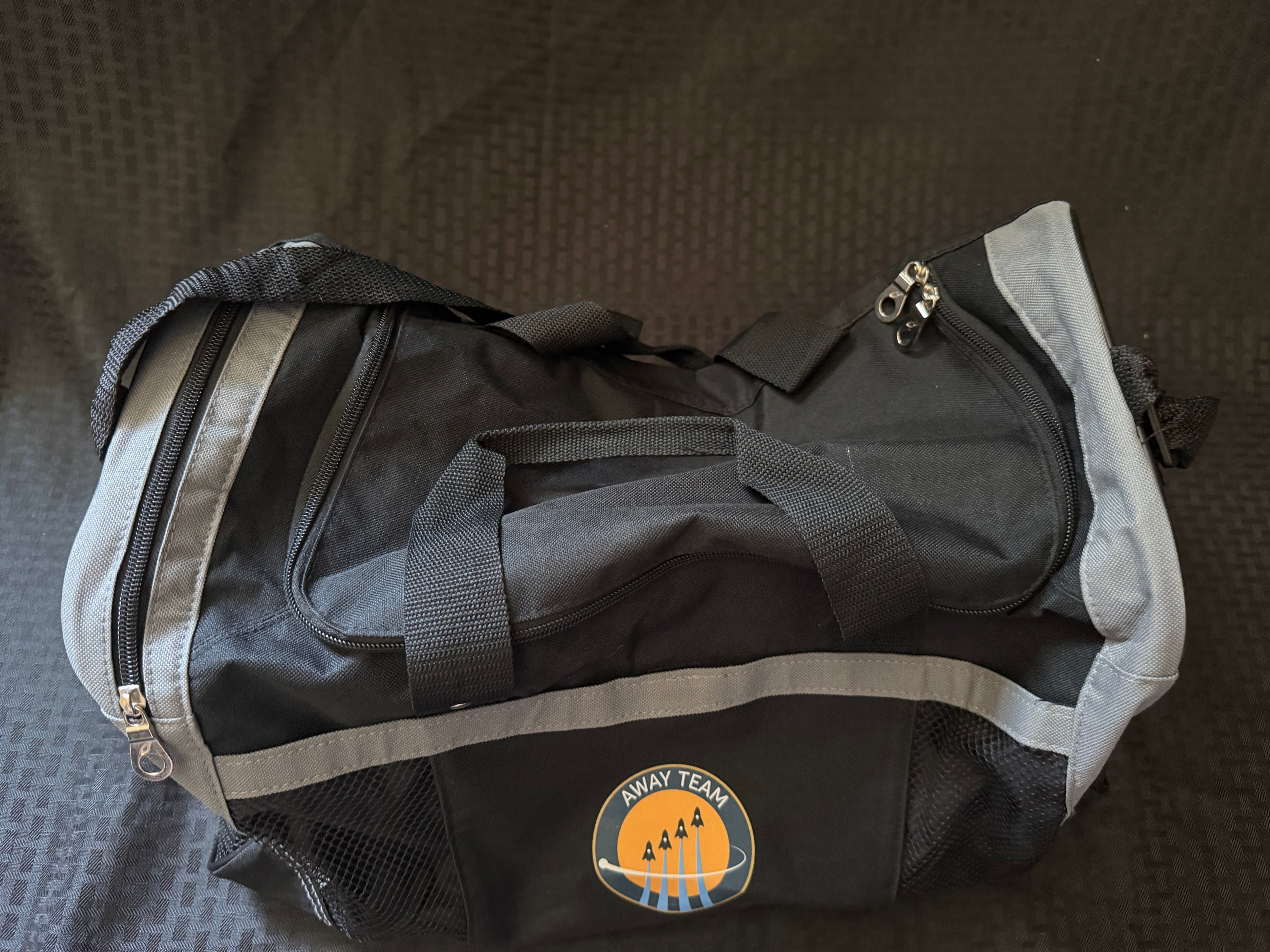 Away Team Black/Grey Duffel Bag