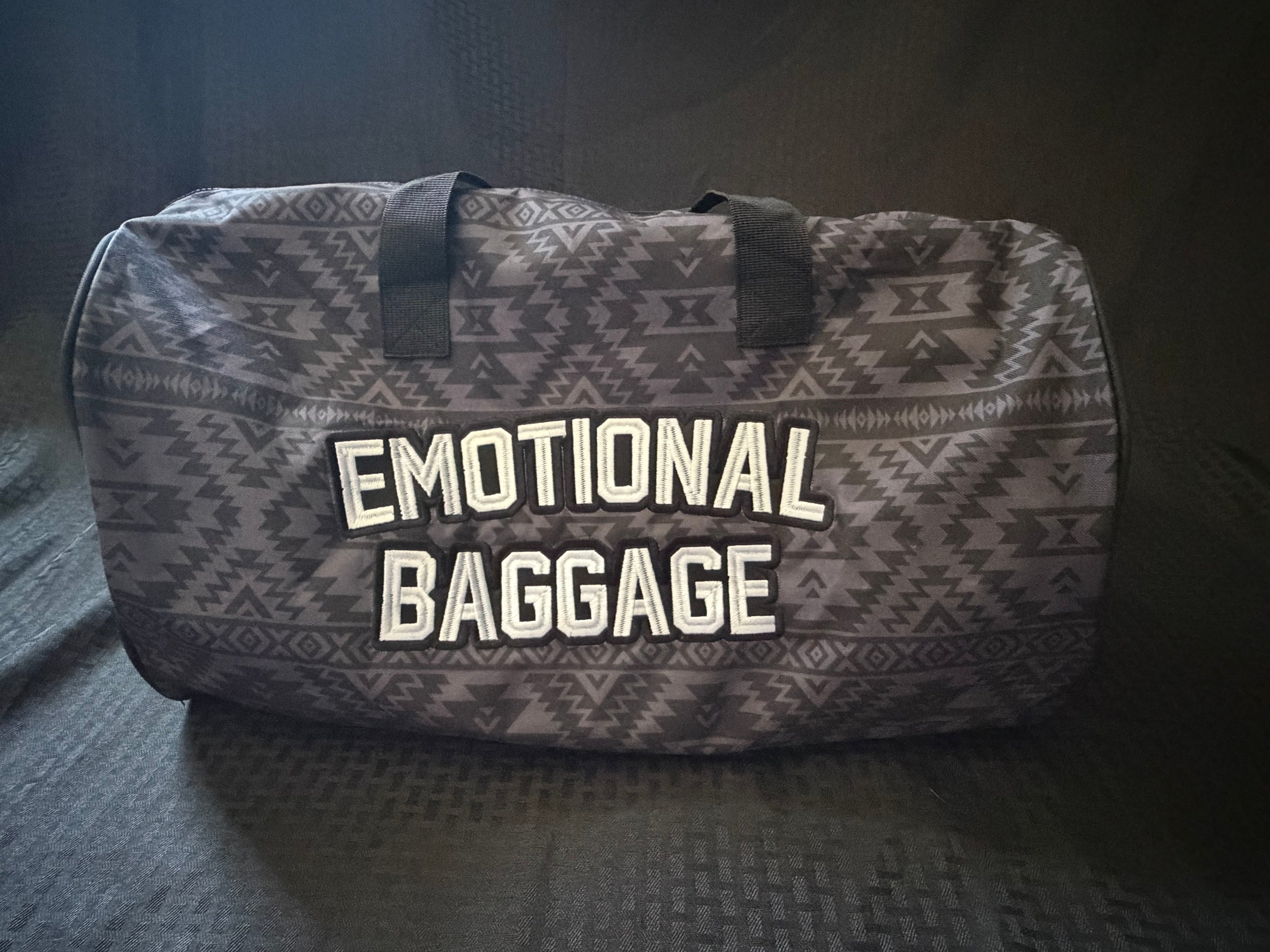 Emotional Baggage Grey Duffel Bag