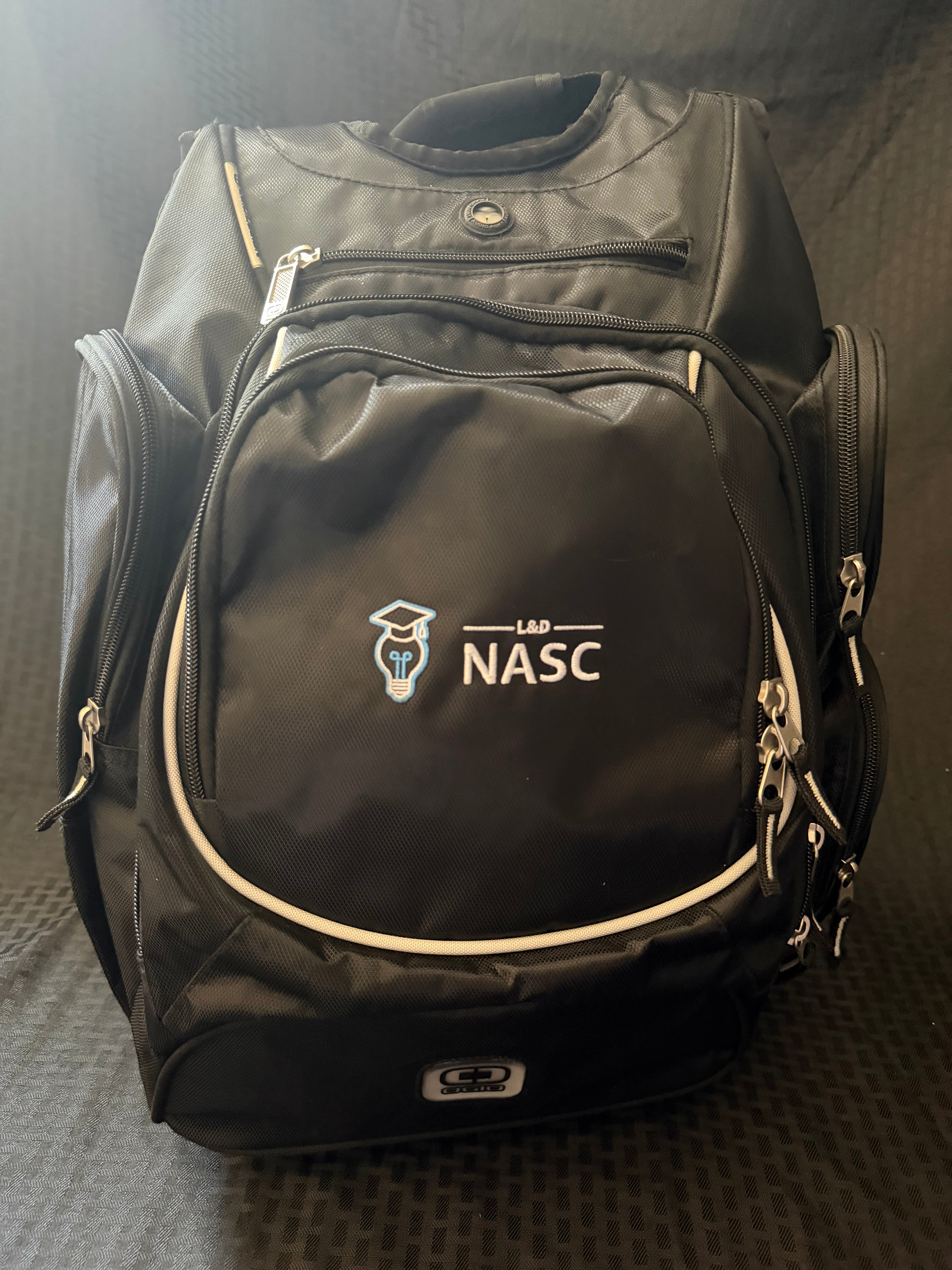 Ogio NASC L&D Black/White Deluxe Bookbag