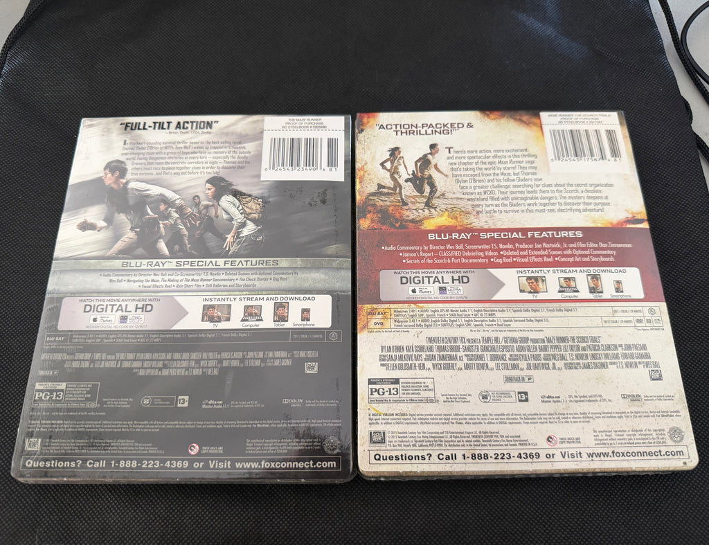 The Maze Runner / Scorch Trials Steelbook Limited Edition Blu-Ray (Sealed)