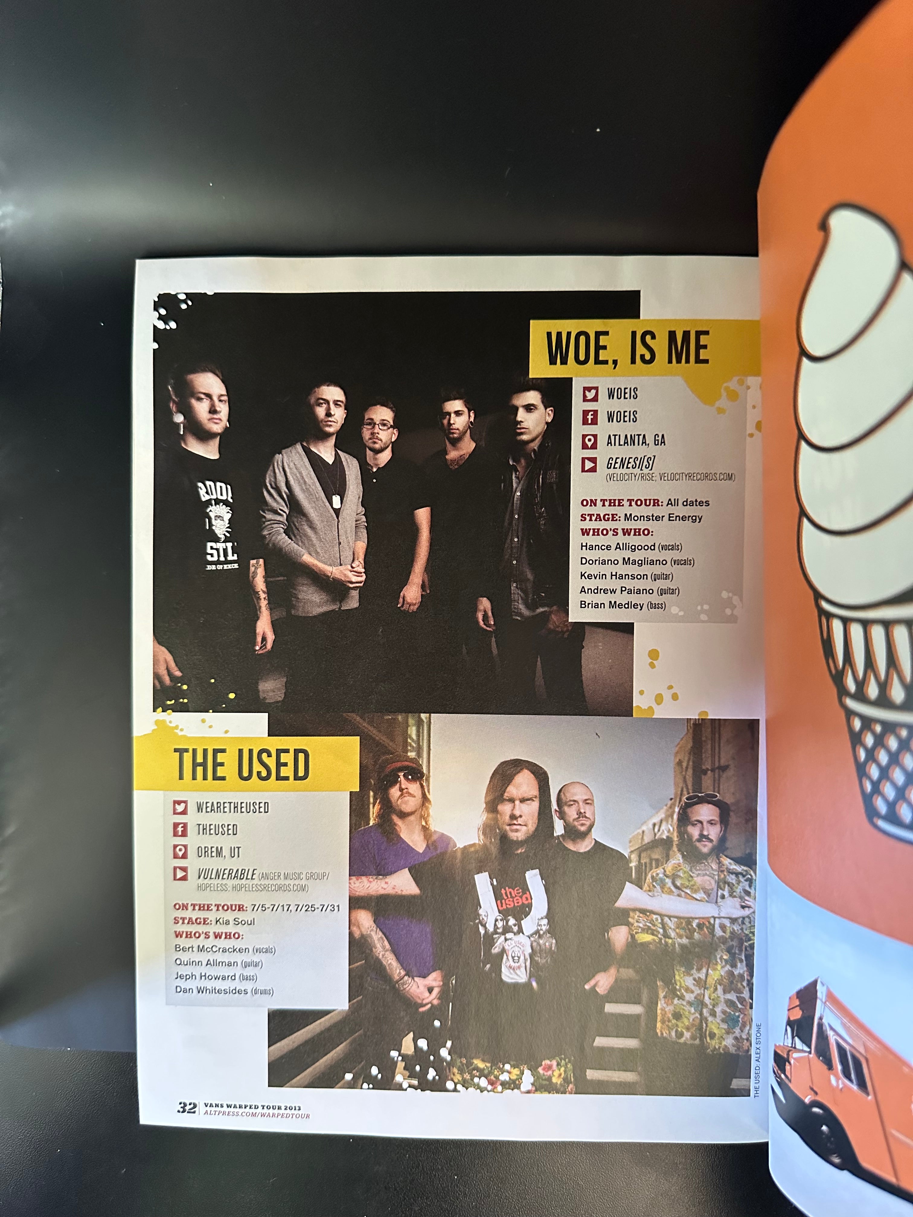 Warped Tour 2013 Official Program