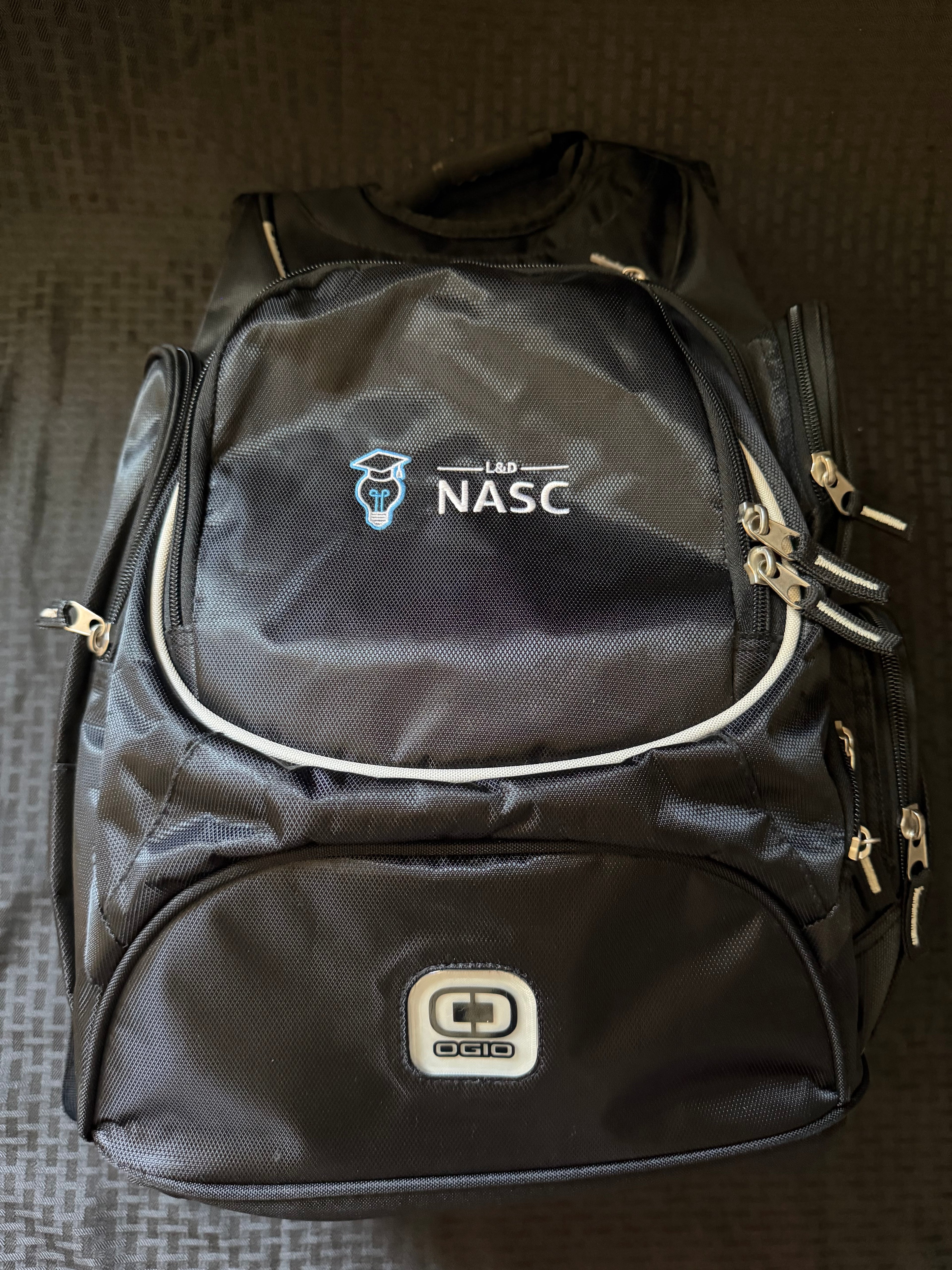 Ogio NASC L&D Black/White Deluxe Bookbag