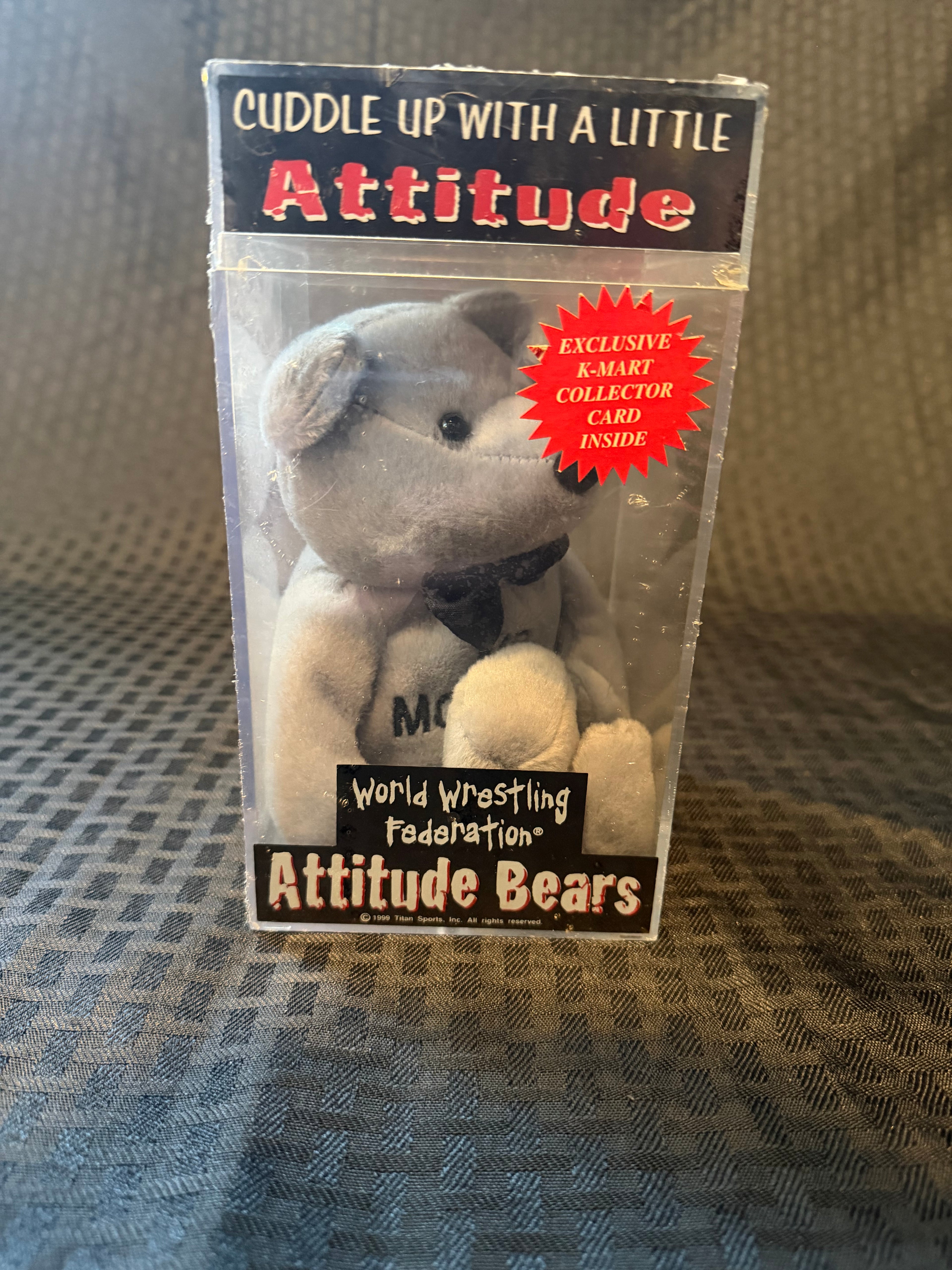 WWF Vince McMahon Attitude Bear (Sealed)
