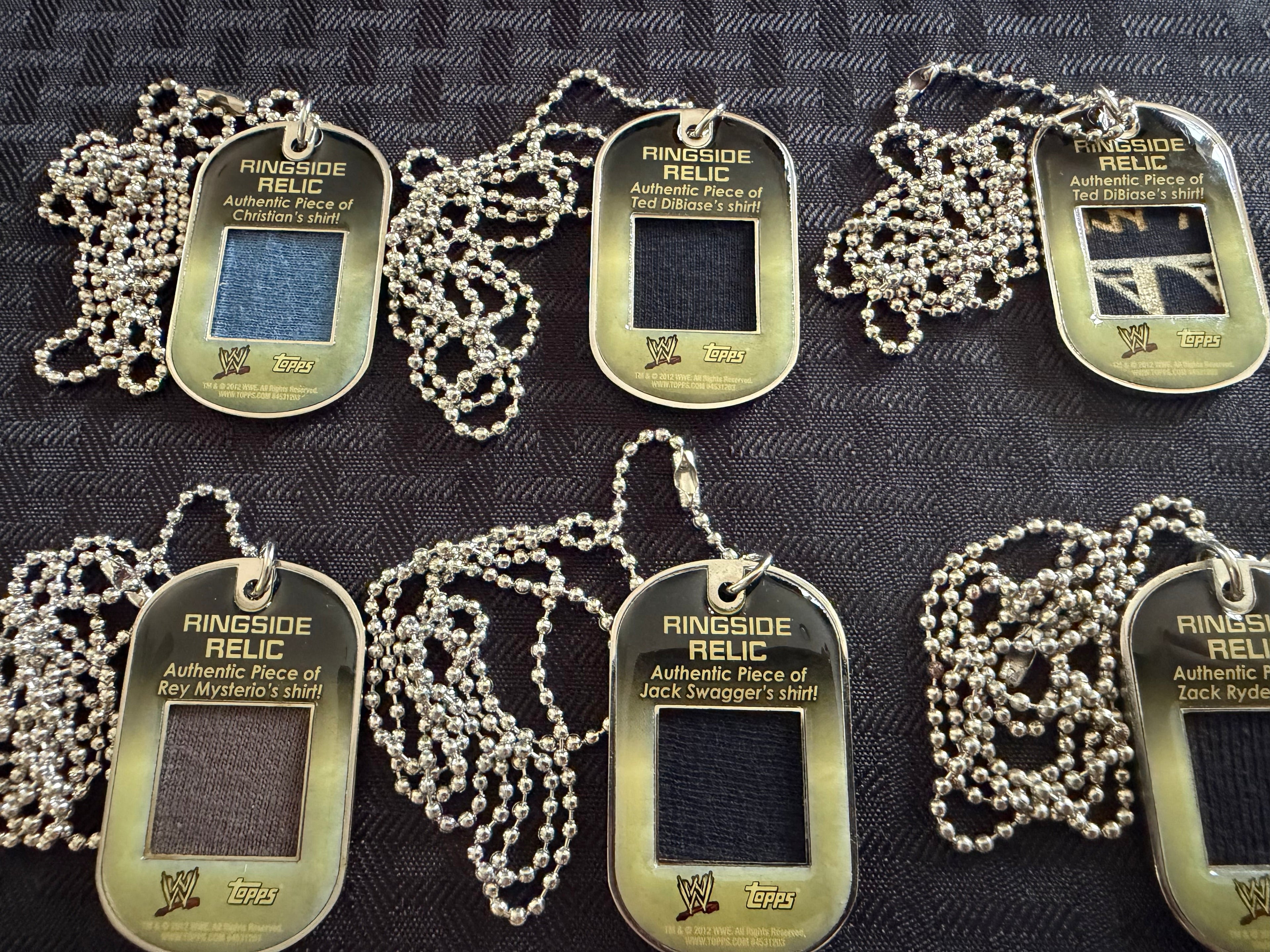 WWE Dog Tag Relic Lot