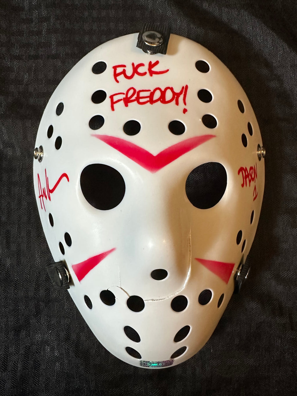 Ari Lehman Signed Jason Mask (damaged)