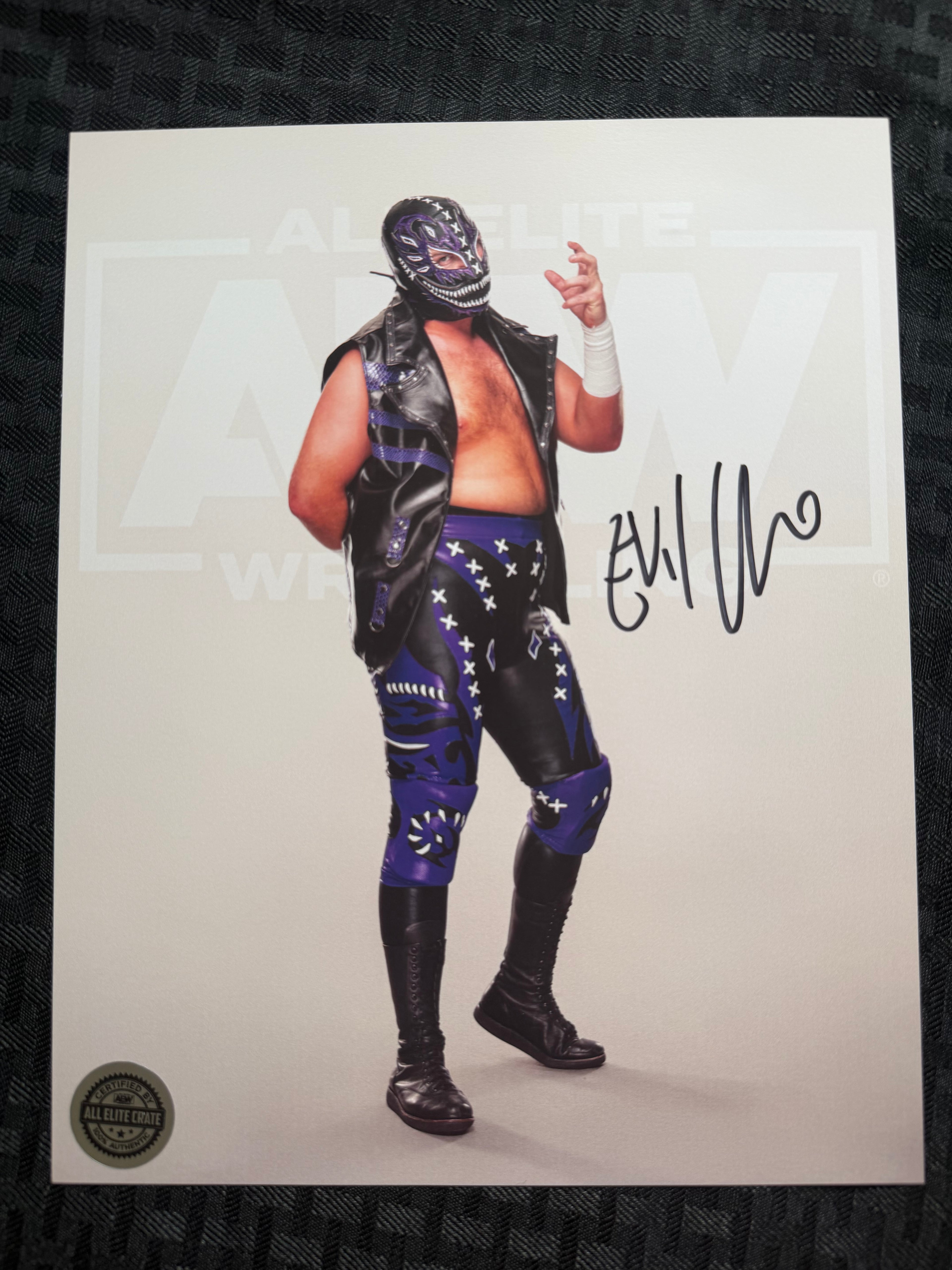 Evil Uno signed 8x10 w/COA