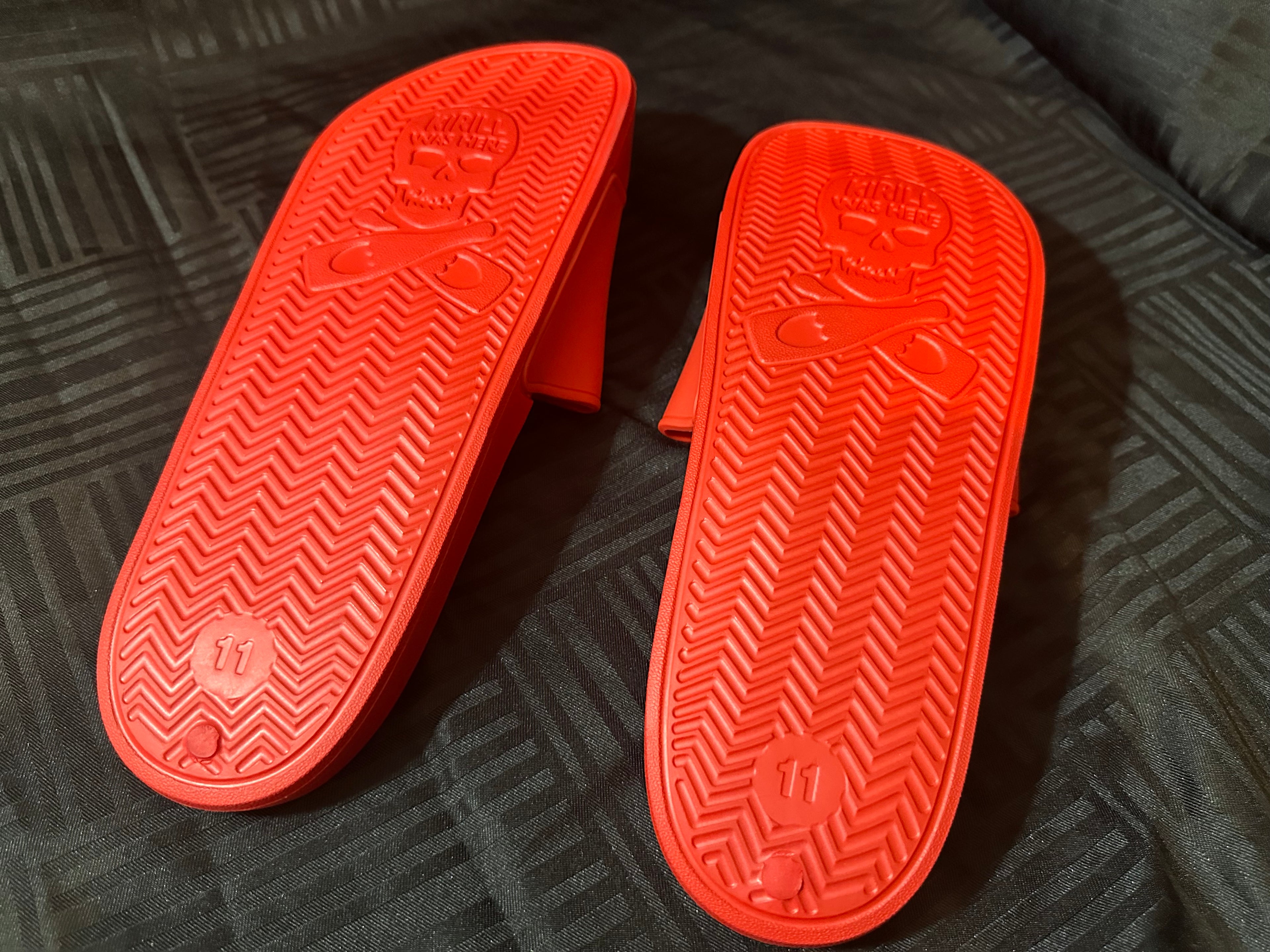 Assholes Live Forever Red Slides Size 11