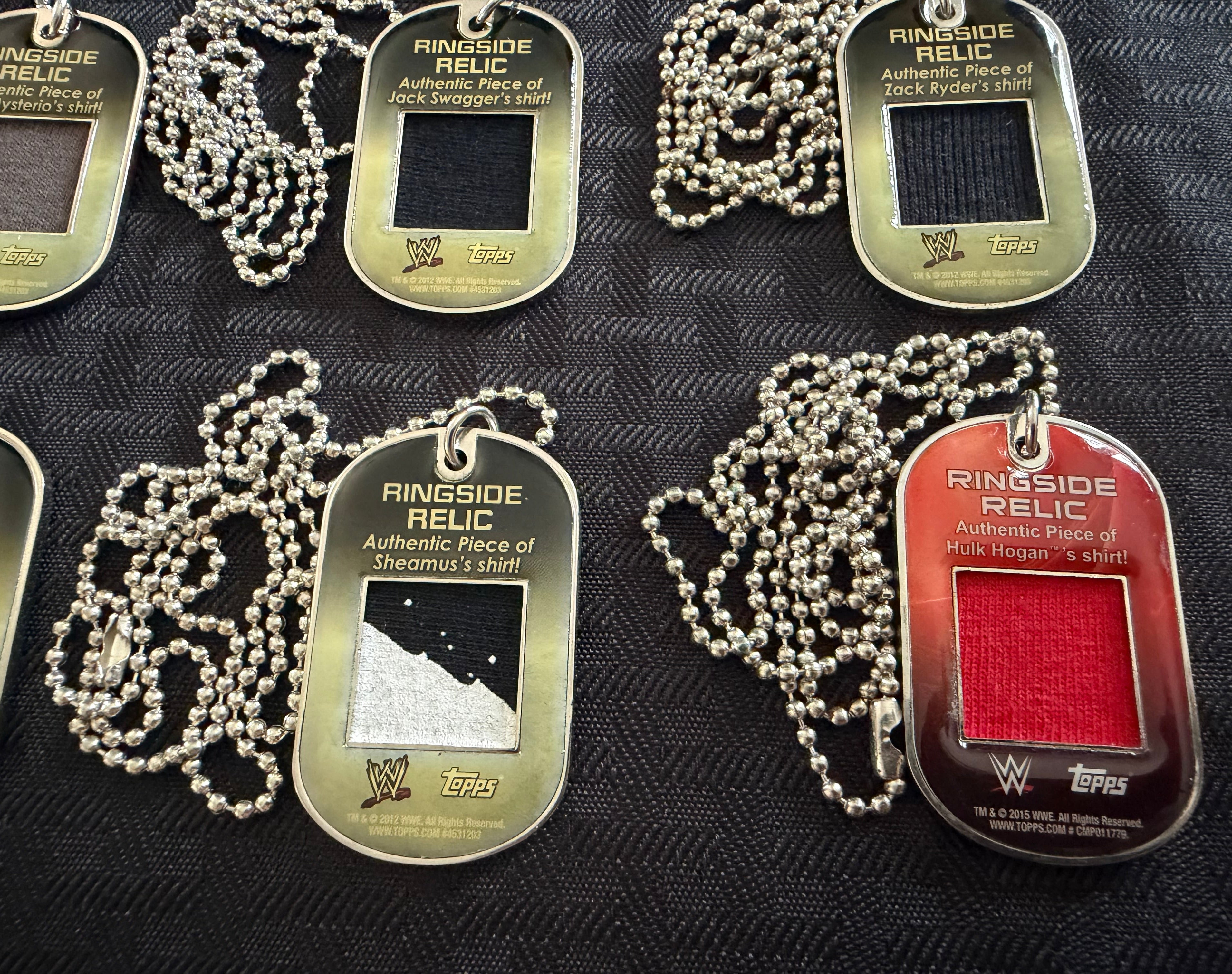 WWE Dog Tag Relic Lot