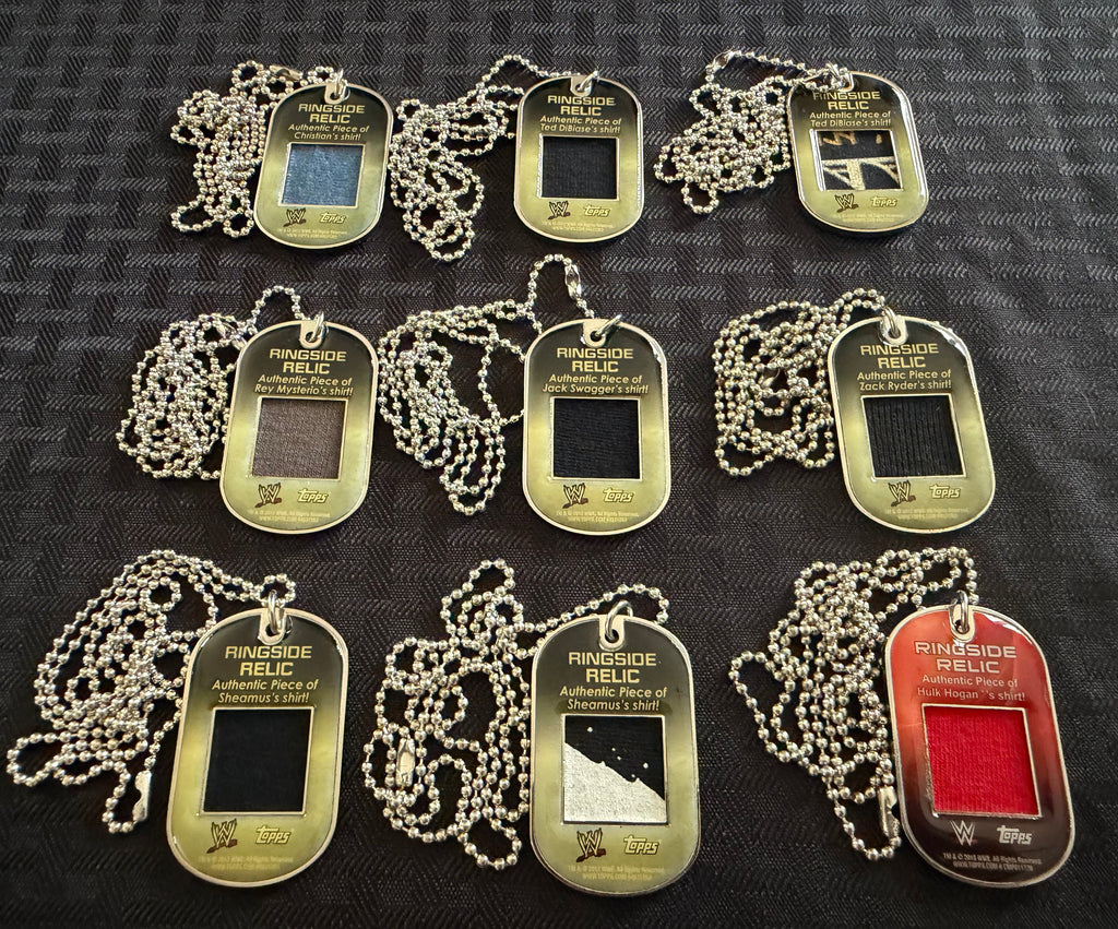 WWE Dog Tag Relic Lot