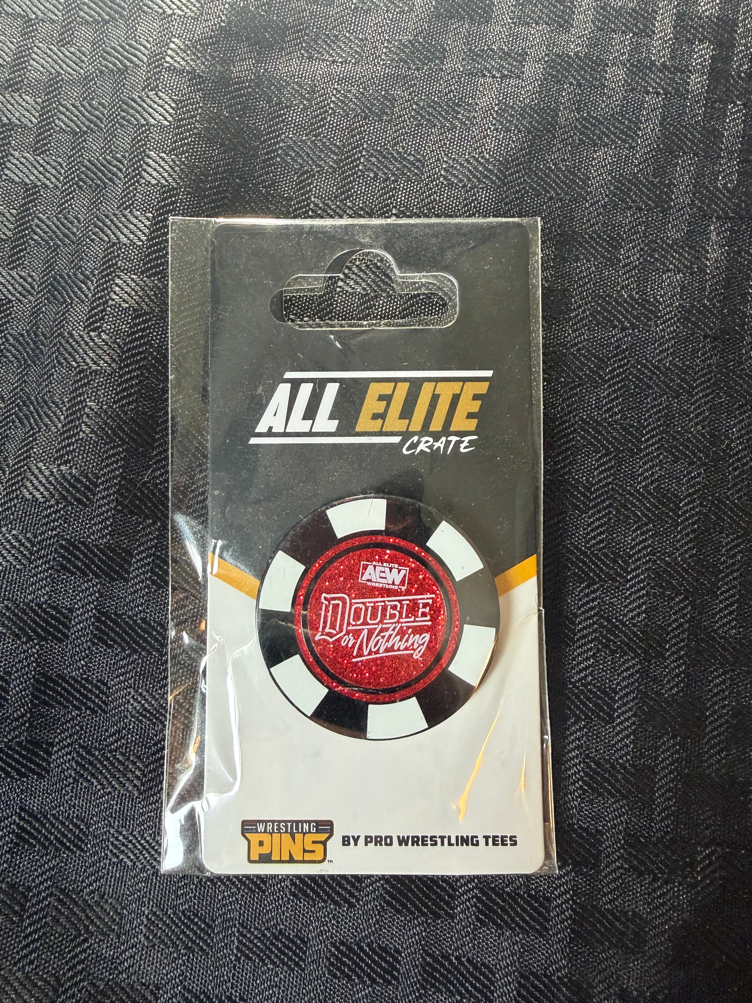 AEW Double or Nothing Poker Chip Enamel Pin